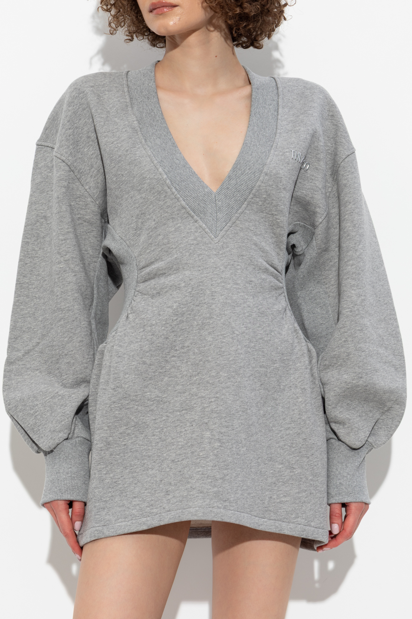 ワンピース THE ATTICO The Attico Dresses (251WCA00436 JJF003AA183) Grey Dress with logo The Attico - Vitkac AS